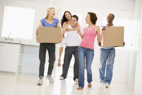 Removal team working on a residential move in Ponders End