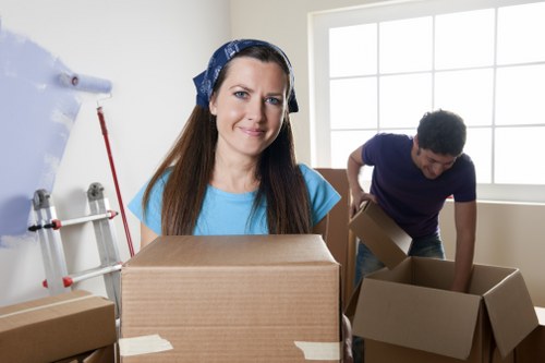 Loading desks, chairs, and IT equipment during an office move