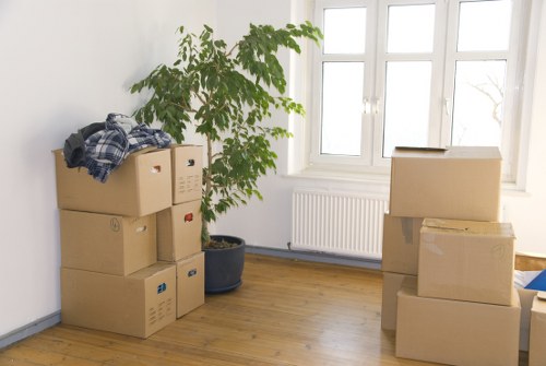Local moving truck helping with a residential move in Ponders End