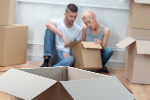 Preparation checklist and packed boxes ready for a move in Ponders End