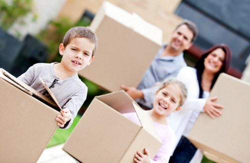Packing and preparation for a house move in Ponders End