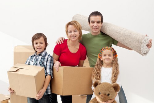 Household items loaded into a removals van for a Ponders End move